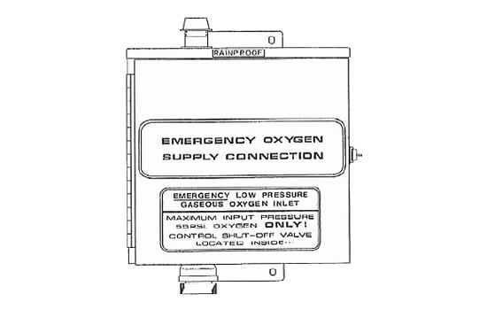 Allied Emergency Oxygen Connection Box Assembly
